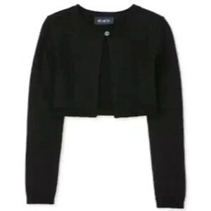 The Children’s Place Girls Metallic Cardigan Black, Size 4T